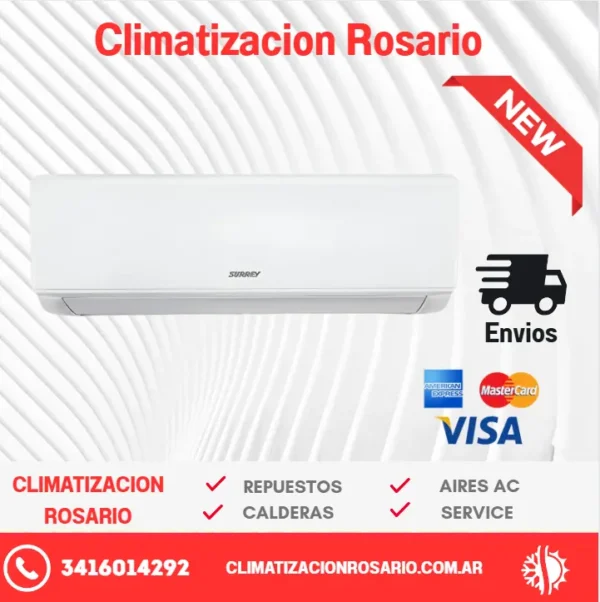 Aire Acondicionado SPLIT 2730 W SURREY R410 A+ ON-OFF sku11121