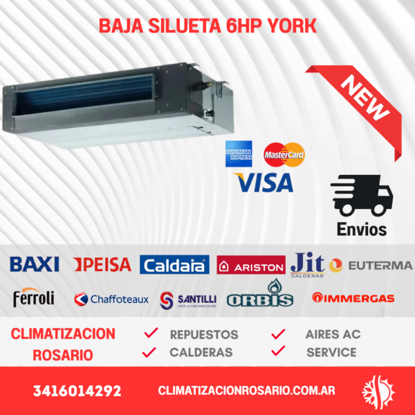 Aire Acondicionado BAJA SILUETA 6HP YORK sku11199