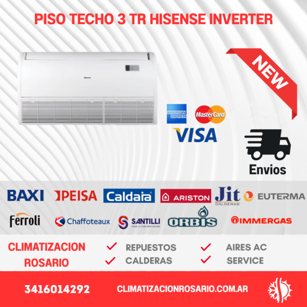 Aire Acondicionado PISO TECHO 3 TR HISENSE INVERTER sku11200