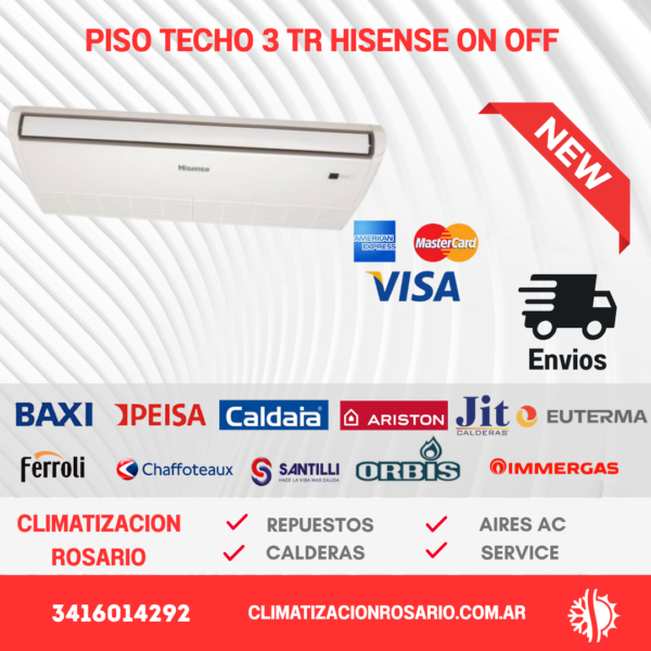Aire Acondicionado PISO TECHO 3 TR HISENSE ON OFF  sku11202