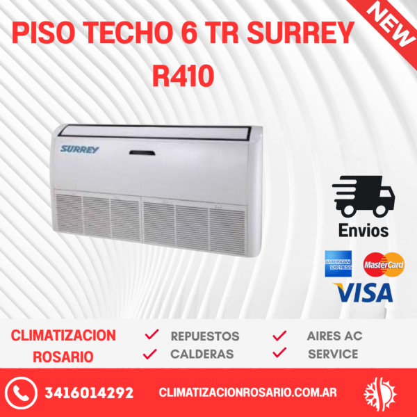 Aire Acondicionado PISO TECHO 6 TR SURREY R410 sku11196