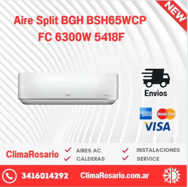 Aire Acondicionado  Split BGH BSH65WCP FC 6300W 5418F sku11117