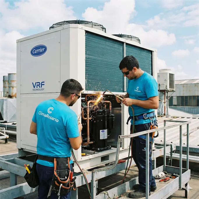 Cambio de Recibidor compresor Inverter Unidad VRF