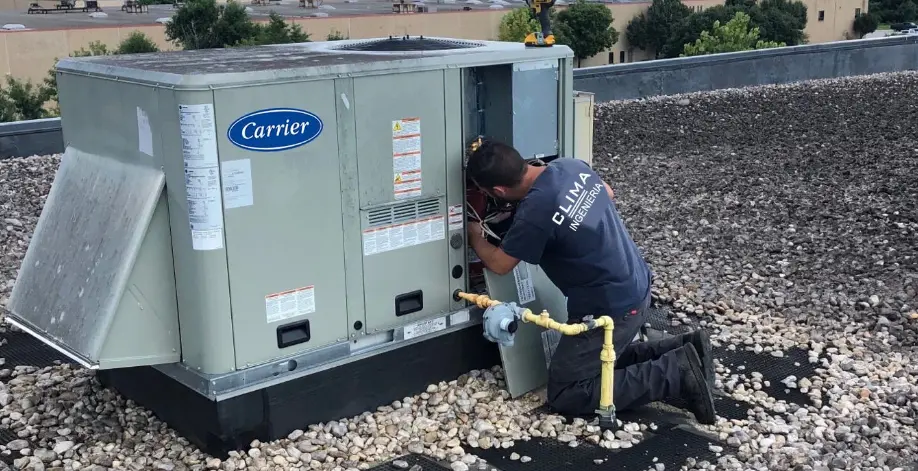 Revision quemador a gas de unidad Rooftop Carrier